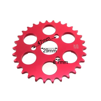 Red CNC Rear Sprocket 420 30T For Honda Z50A Z50 Z50R Z50J Monkey Bike - Изображение 1 из 4