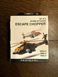 Protocol Escape Chopper 3D Wind-Up Puzzle Set of 2 Build Wind Race it Building - Picture 1 of 6