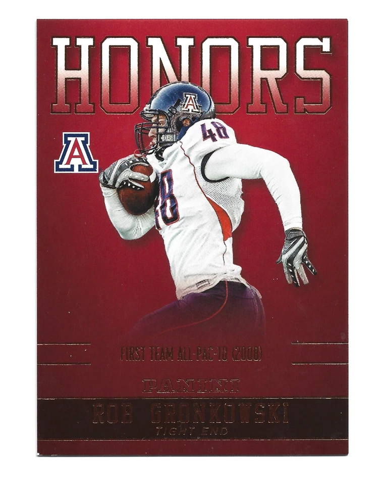2016 Panini Arizona Wildcats Honors RG-UA Rob Gronkowski Collegiate Multi-Sport - Image 1 of 1