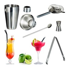 8 x set cocktail 5 pezzi cocktail shaker accessori bar mixer bevande set bar shaker
