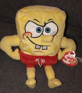 Ty Beanie Baby MUSCLEBOB BUFFPANTS Bob Esponja Pantalones Cuadrados Nuevos Con Etiquetas - Imagen 1 de 12