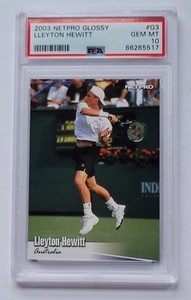 2003 Netpro GLOSSY #G3 LLEYTON HEWITT Rookie RARE PSA 10 GEM MINT /5000 POP 2