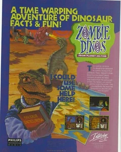 Zombie Dinos From Planet Zeltoid Print Ad/Poster Art PC Big Box - Picture 1 of 2