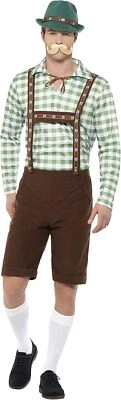 Smiffys Alpine Bavarian Costume, Green, Brown, M - Size 38"-40" - Image 1 of 3