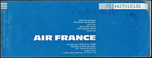 AIR FRANCE AIRLINES FRANCE AVIATION PASSAGIERTICKET 1976 #9 - Bild 1 von 1