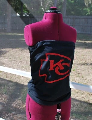 Camisa Top Kansas City Chiefs Roja Brillo Logo Sin Tirantes Tubo Talla M Foto 1 de 4