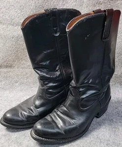 Men's Double H Boots 9EE 1620 Black Used Good Condition See Photos For Issues - Picture 1 of 21