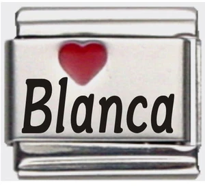 Blanca Laser Name Italian Charm Link - Picture 1 of 7