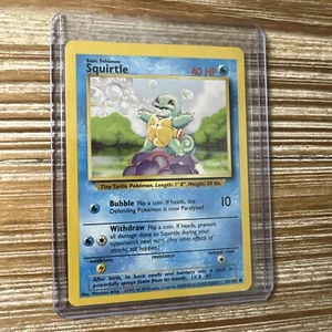 Squirtle 63/102 Base Set Off Center Pokémon Card OC LP-MP - Picture 1 of 2