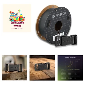 Fiberon PA612-CF Filamento di Nylon in Fibra di Carbonio 1,75 mm Nero 0,5 kg, Fiberon PA61... - Foto 1 di 10