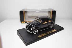 B38 MAISTO 1:18 VW VOLKSWAGEN BEETLE KAFER EXPORT SEDAN 1951 BLACK MIB - Picture 1 of 21