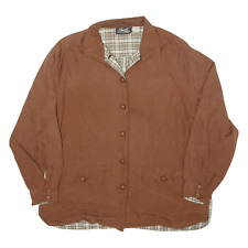 Vintage APART Jacket Brown Silk 90s Womens M