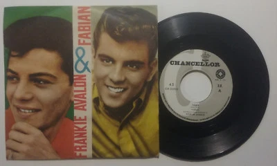 FRANKIE AVALON BOBBY SOX TO STOCKINGS FABIAN TIGER ITALY SPLIT 7"+PS CHANCELLOR - Image 1 of 2