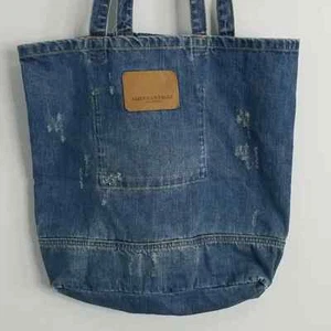 NWT American Eagle Outfitters Distressed Denim Jean Purse Shoulder Bag Tote hobo - Picture 1 of 5