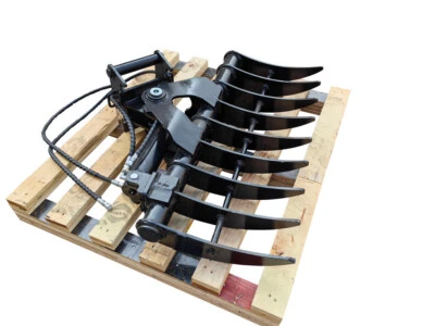 Bowell  hydraulischer Roderechen Wurzelrechen 100cm - 8 Zinken  MS01 Anbau - Bild 1 von 4