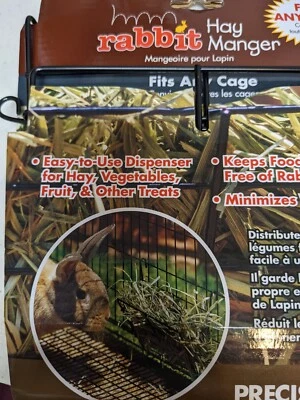 Precision Pet Rabbit Hay Manger, Fits Any Cage, Vegetables, Fruit, Treats, Hay - Image 1 of 3