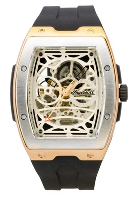 Ingersoll The Challenger Silver Skeleton Dial Automatic I12302 Mens Watch - Immagine 1 di 4