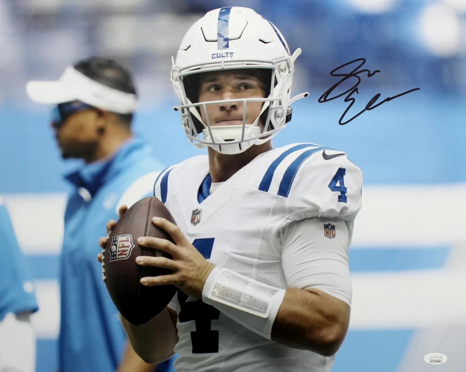 Sam Ehlinger Signged Autographed Indianapolis Colts Closeup 16x20 Photo JSA - Image 1 of 1