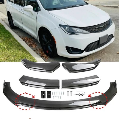 Carbon Fiber Style Front Bumper Chin Lip Spoiler Body Kit For Chrysler Pacifica Foto 1 de 4
