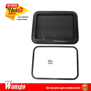 For 30"Wide x 22"High RV Exit Window w/ Screen Trailer Emergency Push Out Window - Picture 1 of 12