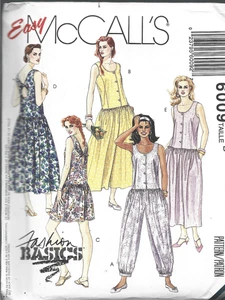 Vintage Easy McCall's Pattern #6009-Misses Jumpsuit and Sundress   Sizes 8-10-12 - Picture 1 of 1
