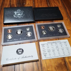 1998 S United States Mint Silver Proof Set (2) Silver COA Coins 90s FIS - Picture 1 of 14