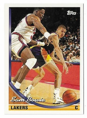 1993-94 Topps Basketball Sam Bowie Card #318 Los Angeles Lakers - Image 1 of 2