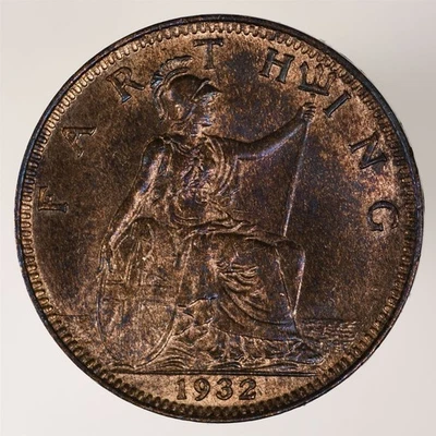1932 Great Britain 1 Farthing KM#825 UNC - Image 1 of 2