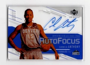 2003-04 UD Glass Auto Focus #CA Carmelo Anthony RC (BOLD ROOKIE AUTOGRAPH) SSP - Picture 1 of 2