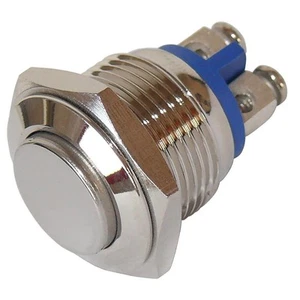 Blanko Taster aus Metall erhabener Druckknopf mit Schraubösen, 230V 3A, IP 65 - Bild 1 von 3