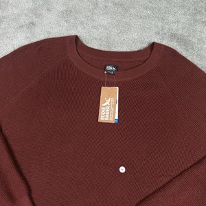 Eddie Bauer Sweater Womens 3X Dark Mahogany Tellus Crewneck Sorbtek Pullover NWT - Picture 1 of 8