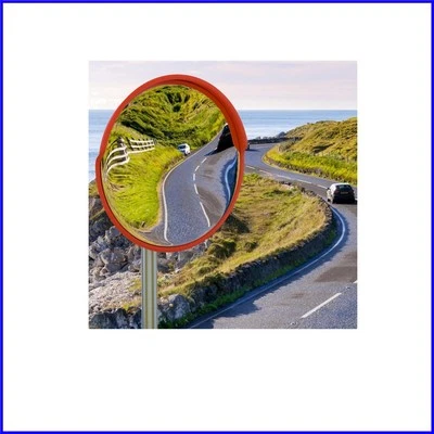 24" Shatterproof Traffic Mirror with Adjustable Bracket for Enhanced Safety - Imagem 1 de 4