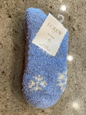 J Crew BV414 NUEVO CON ETIQUETAS Mujer Talla Única Invierno Nórdico Copo de Nieve Estampado CoZy Bota Calcetines Foto 1 de 4