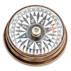 Bussola con cupola arredo arredamento nautico ufficio scrivania metallo - Picture 1 of 1