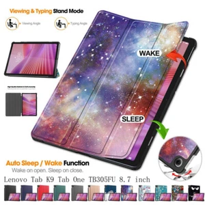 Case For Lenovo Tab K9 Tab One TB305FU 8.7 Inch 2025 PU Leather Stand Cover - Picture 1 of 23