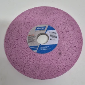 Notrton Pink Flachschleifscheibe 25A46 8 Zoll Durchmesser, 1/2 Zoll T 1-1/4 Zoll Dorn 46er Körnung - Bild 1 von 4