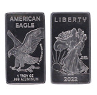 1 TROY OUNCE/OZ .999 Pure Aluminum (Al) Metal Walking Liberty Bar  Eagle Rare