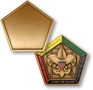 Boy Scouts of America/Valores de insignia de madera - moneda de bronce desafío - Imagen 1 de 1