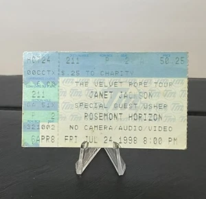 1998 JANET JACKSON THE VELVET ROPE TOUR TICKET STUB - Bild 1 von 2