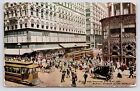 1911~Chicago Illinois IL~State & Madison Streets~Busy Street~Scott & Co~Postcard
