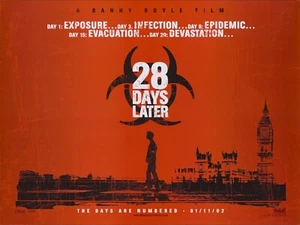 28 DAYS LATER 2002 UK quad poster print 30x40" Cillian Murphy Danny Boyle Zombie - Picture 1 of 1