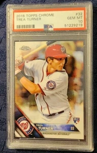 2016 Topps Chrome #32 Trea Turner Rookie / RC PSA 10 - Bild 1 von 3