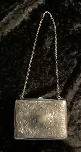 Art Nouveau Sterling Silver Purse by R Blackinton Repoussé Floral Design 68g - Picture 1 of 12