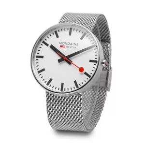 Reloj de pulsera de cuarzo con retroiluminación gigante Mondaine 3ATM 42 mm hecho en suizo para hombre - Imagen 1 de 6