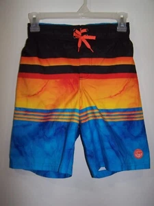 ZeroXposur Multicolor Swim Trunks, Microfiber Shorts Liner - Boys S-8 - Picture 1 of 3