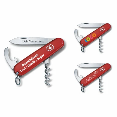 Victorinox Schweizer Taschenmesser Waiter personalisiert mit Namen rot 0.3303