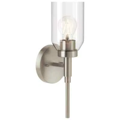 KICHLER Madden 1-Light Brushed Nickel Modern Bathroom Indoor Wall Sconce Light - Image 1 of 4