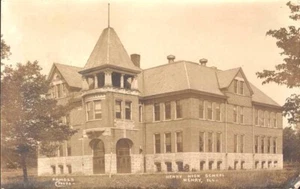 1908 HENRY HIGH SCHOOL IL Illinois REAL PHOTO RPPC POSTCARD - Picture 1 of 2
