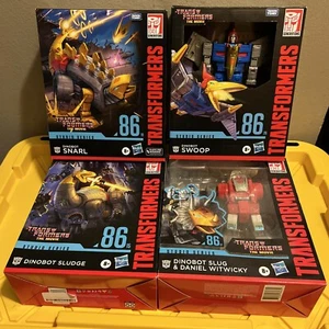 Transformers Studio Series 86 DINOBOTS SNARL, SLUDGE, SLUG & SWOPP :) NEW - Picture 1 of 11