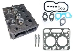 NUEVO Conjunto de Cabeza de Cilindro con Tapones Resplandecientes y Kit de Junta para Kubota B7000 - Imagen 1 de 9